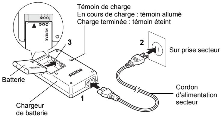 PENTAX OPTIO WG-2 GPS - Charge de la batterie - 1