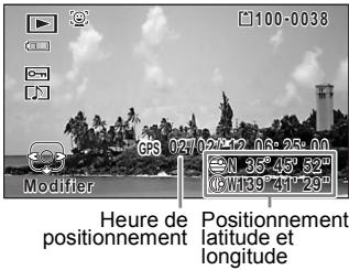 PENTAX OPTIO WG-2 GPS - Afficher les informations GPS enregistrées sur l'image capturée - 1