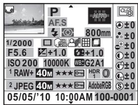 PENTAX 645D - - Affichage détaillé des informations - 1