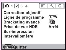 PENTAX 645D - Comment utiliser le menu - 2