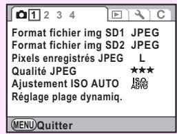 PENTAX 645D - Comment utiliser le menu - 1