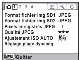 PENTAX 645D - Appuyez sur le bouton MENU. - 1
