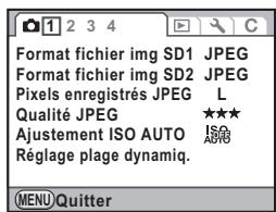 PENTAX 645D - Utilisation des menus - 2