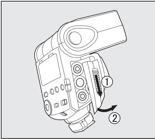 PENTAX AF 360 FGZ - Mise en place des piles - 1