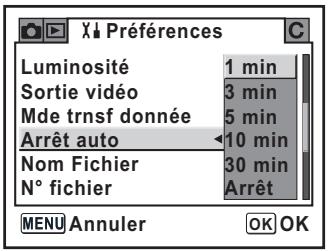 PENTAX K100D SUPER - Désactivation de l'arrêt automatique - 1