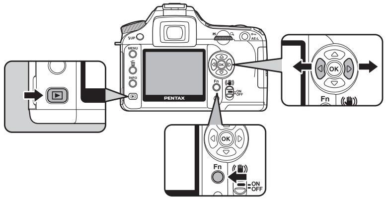 PENTAX K100D SUPER - Tournez la molette de zoom vers la droite (vers 🔒) ou appuyez sur le bouton OK. - 2