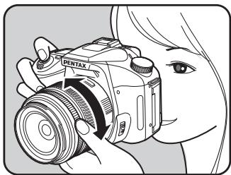 PENTAX K100D SUPER - Utilisation du témoin de mise au point - 2