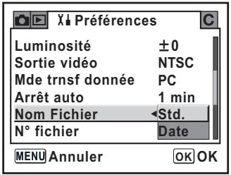 PENTAX K100D SUPER - Sélection du nom de dossier - 1