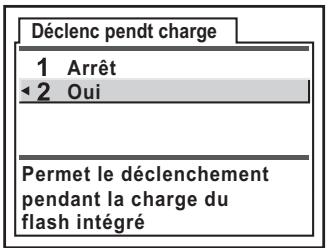 PENTAX K100D SUPER - Comment autoriser la prise de vue pendant le chargement du flash - 1