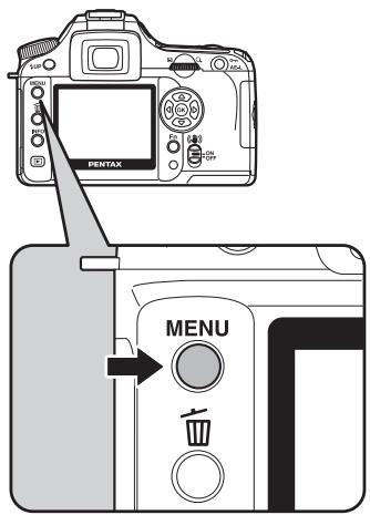 PENTAX K100D SUPER - Appuyez sur le bouton MENU. - 1