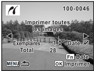 PENTAX K100D SUPER - Sélectionnez le nombre d'exemplaires et indiquez si la date doit ou non apparaître. - 1