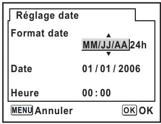 PENTAX K100D SUPER - Réglage de la date et de l'heure - 1