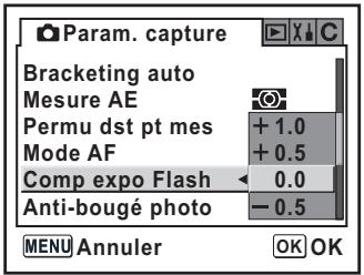 PENTAX K100D SUPER - Correction de l'intensité du flash - 1