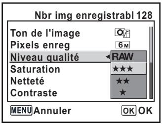PENTAX K100D SUPER - Réglage du niveau de qualité - 1
