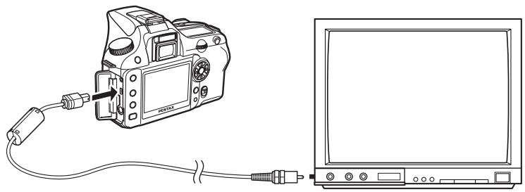 PENTAX K100D SUPER - Branchement de l'appareil à un équipement audiovisuel - 1
