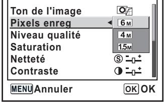 PENTAX K100D SUPER - Réglage des pixels enregistrés - 1