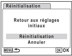 PENTAX OPTIO W30 - Réinitialisation des réglages par défaut (Réinitialisation) - 1