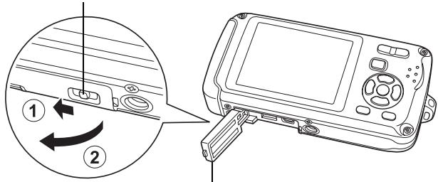 PENTAX OPTIO W30 - Ouverture et fermeture du cache des ports - 1