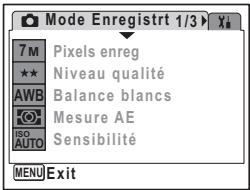 PENTAX OPTIO W30 - Appuyez sur le bouton de navigation (▼). - 1
