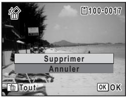 PENTAX OPTIO W30 - Suppression de l'image affichée - 1