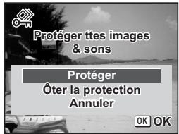 PENTAX OPTIO W60 - Protection de l'ensemble des images/des fichiers son - 2