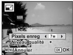 PENTAX OPTIO W60 - Modification de la taille et de la qualité d'image (redéfinir) - 2
