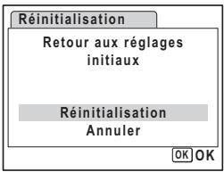 PENTAX OPTIO W60 - Réinitialisation des réglages par défaut (réinitialisation) - 2