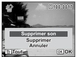 PENTAX OPTIO W60 - Suppression d'un fichier son - 1