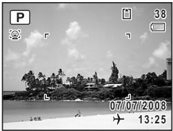 PENTAX OPTIO W60 - Affichage de l'heure de la destination sur l'écran (Sélect, heure) - 3