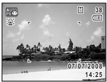 PENTAX OPTIO W60 - Affichage du paramétrage de la prise de vue en mode capture - 2