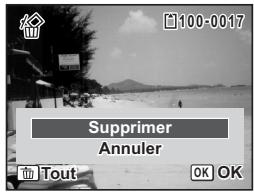 PENTAX OPTIO W60 - Suppression d'une image seule ou d'un fichier son - 2