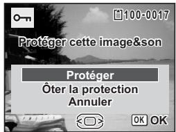 PENTAX OPTIO W60 - Protection des images et des fichiers son contre la suppression (protéger) - 2