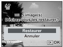 PENTAX OPTIO W60 - Restauration des images supprimées - 2