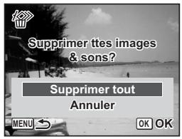 PENTAX OPTIO W60 - Suppression de toutes les images et fichiers son - 2