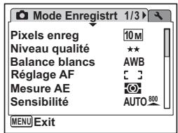 PENTAX OPTIO W60 - Appuyez sur le bouton de navigation (▼). - 1
