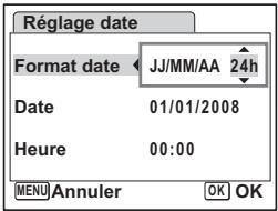 PENTAX OPTIO W60 - Réglage de la date et de l'heure - 2