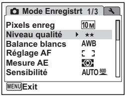 PENTAX OPTIO W60 - Appuyez sur le bouton de navigation (▼). - 2
