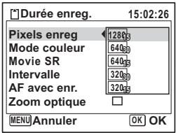 PENTAX OPTIO W60 - Pixels enregistrés pour les séquences vidéo - 1