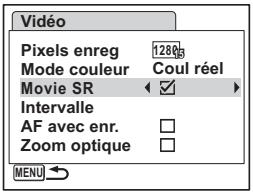 PENTAX OPTIO W60 - Réglage de la fonction Movie SR (anti-bougé vidéo) - 1