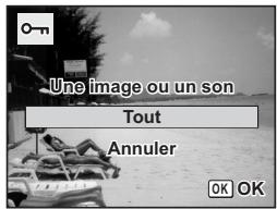 PENTAX OPTIO W60 - Protection de l'ensemble des images/des fichiers son - 1
