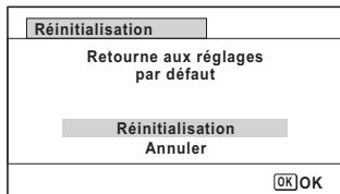 PENTAX OPTIO WG-1,  OPTIO WG3,  WG-10,  WG-3 - Utilisez le bouton de navigation (▲) pour selectionner [Réinitialisation]. - 1