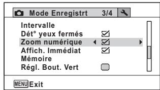 PENTAX OPTIO WG-1,  OPTIO WG3,  WG-10,  WG-3 - (Oui) ou  (Arret). - 1