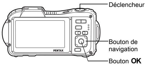PENTAX OPTIO WG-3 - Prise de vue à l'aide de la télécommande (en option) - 1