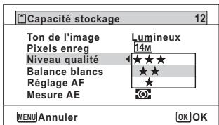 PENTAX OPTIO WG-3 - Utilisations des menus - 5