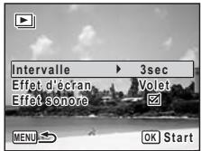 PENTAX OPTIO WP - Réglage des conditions du diaporama - 1