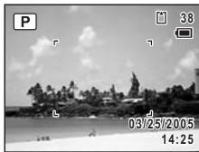 PENTAX OPTIO WP - Choix des réglages optimaux par l'appareil lui-même (mode programme) - 1