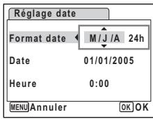 PENTAX OPTIO WP - Réglage de la date et de l'heure - 1