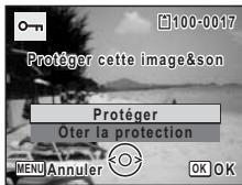 PENTAX OPTIO WP - Protection des images et des fichiers son contre l'effacement (Protéger) - 2