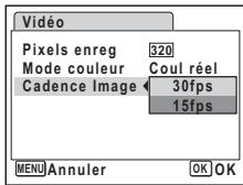 PENTAX OPTIO WP - Sélection de la cadence d'image (Cadence Image) - 1