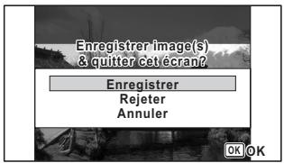 PENTAX W90 - Utilisez le bouton de navigation ( ) pour sélectionner une option puis appuyez sur le bouton OK. - 1